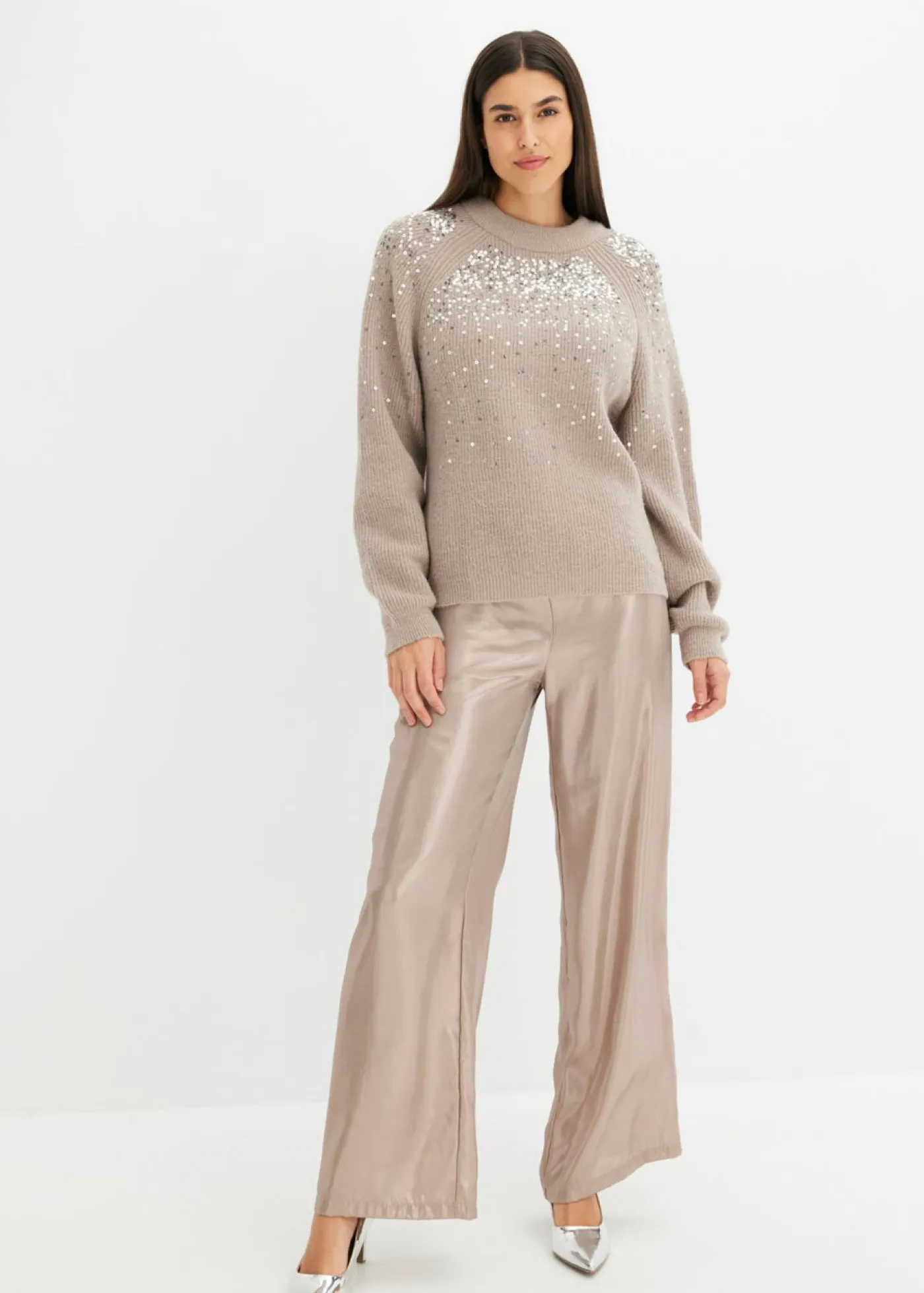Outlet Jersey con lentejuelas Mujer Jerséis|Ropa De Punto