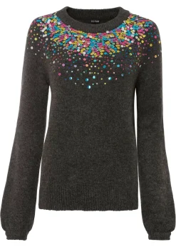 Clearance Jersey con lentejuelas coloridas Mujer Jerséis|Ropa De Punto
