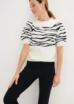 Online Jersey con mangas abullonadas Mujer Jerséis|Ropa De Punto