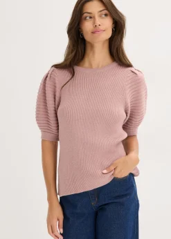Clearance Jersey con mangas abullonadas Mujer Jerséis|Ropa De Punto