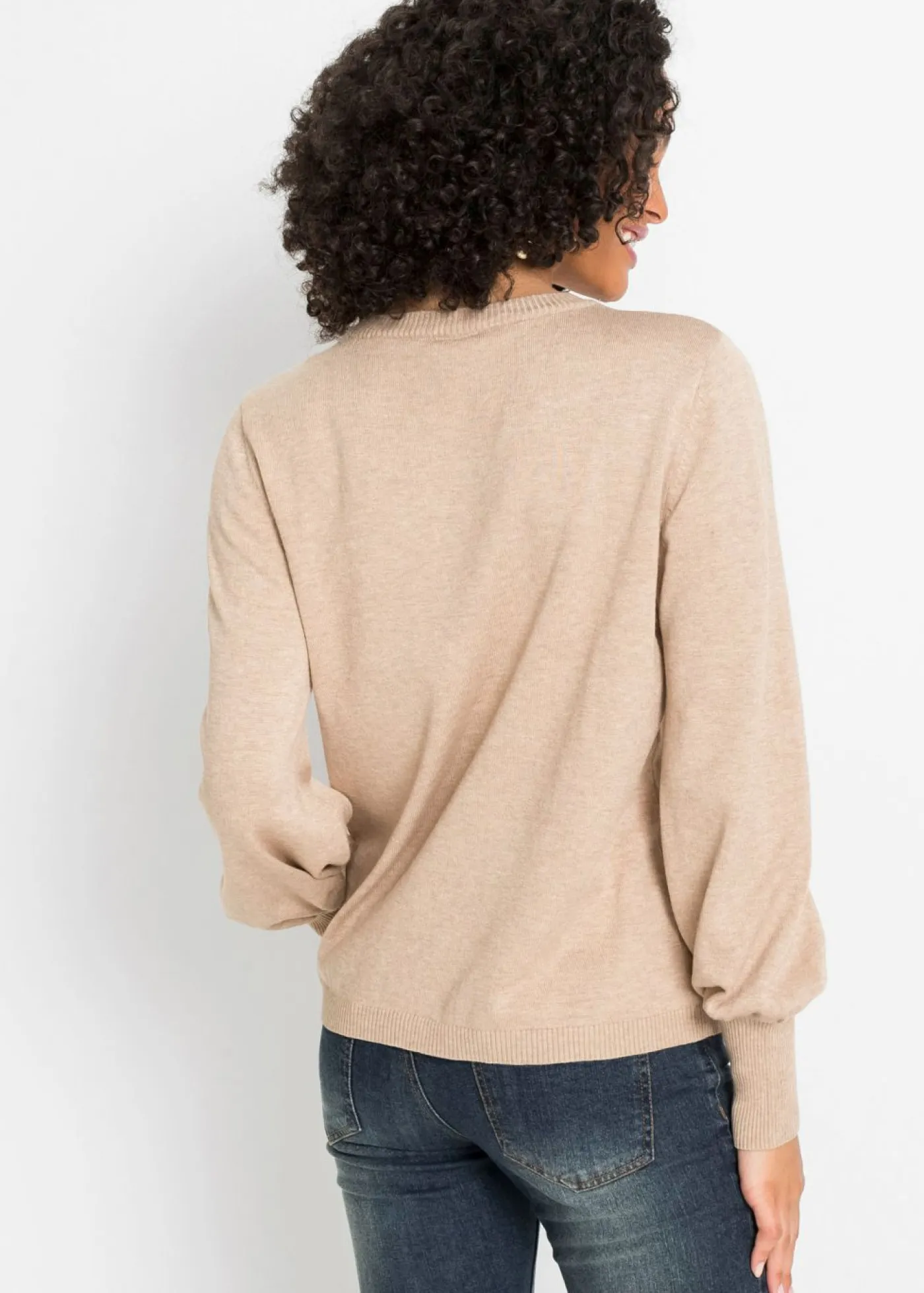 Discount Jersey con mangas abullonadas Mujer Jerséis|Ropa De Punto