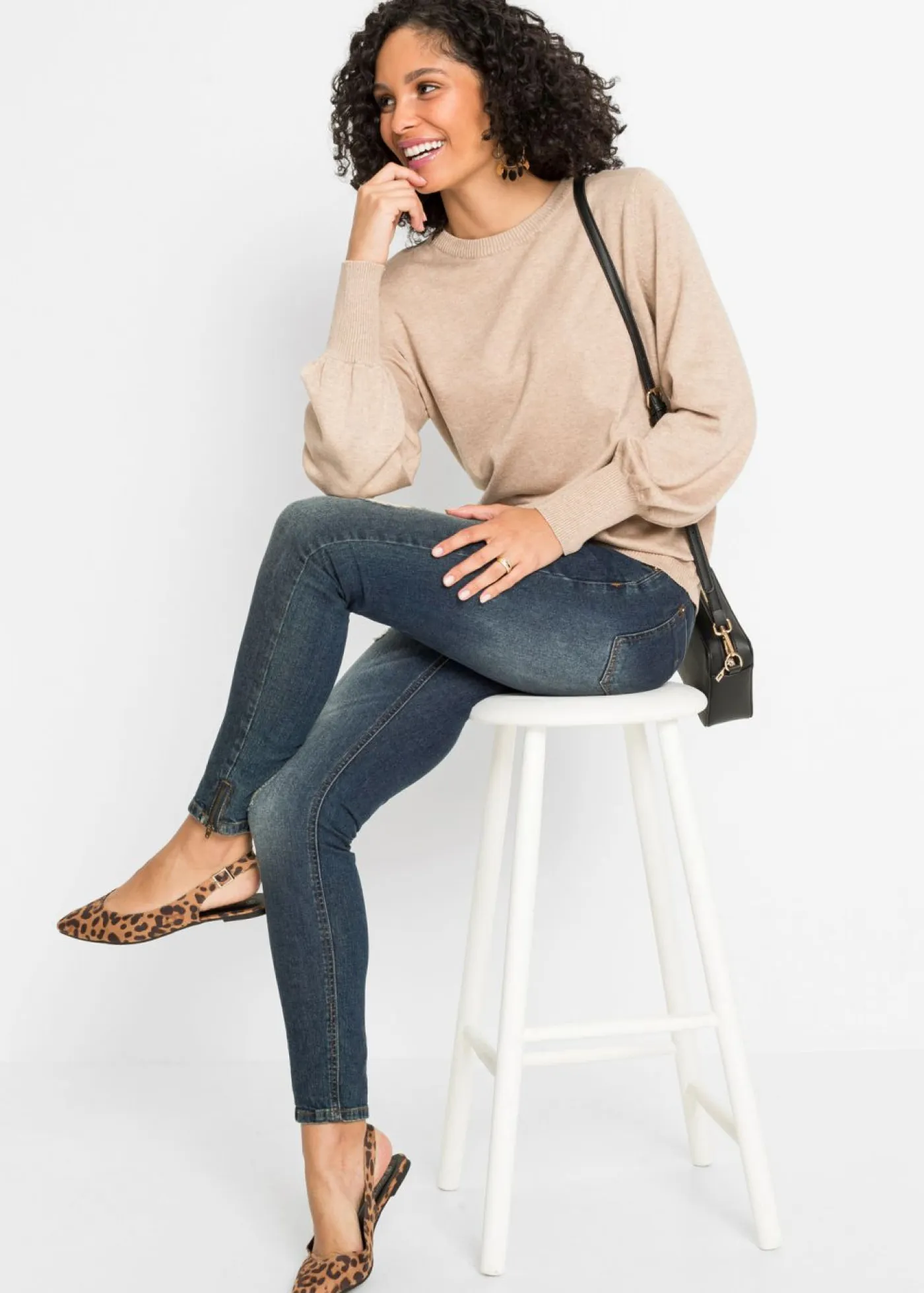 Discount Jersey con mangas abullonadas Mujer Jerséis|Ropa De Punto