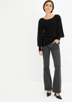 New Jersey con mangas plisadas de viscosa sostenible Mujer Jerséis|Ropa De Punto