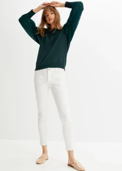 Jersey con mangas plisadas de viscosa sostenible Mujer Jerséis|Ropa De Punto