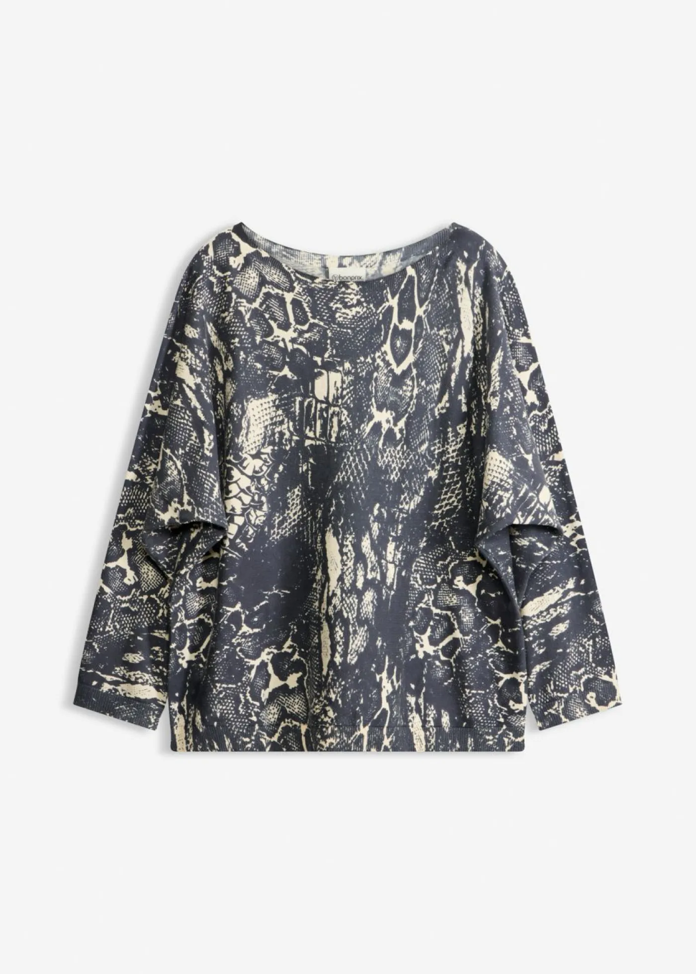 Discount Jersey con mangas tipo murciélago y estampado de serpiente Mujer Jerséis|Ropa De Punto