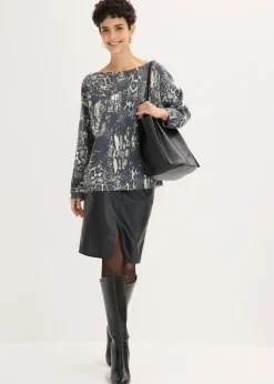 Discount Jersey con mangas tipo murciélago y estampado de serpiente Mujer Jerséis|Ropa De Punto
