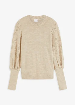 Online Jersey con patrón de ajour Mujer Jerséis|Ropa De Punto