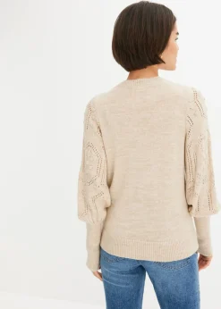 Online Jersey con patrón de ajour Mujer Jerséis|Ropa De Punto