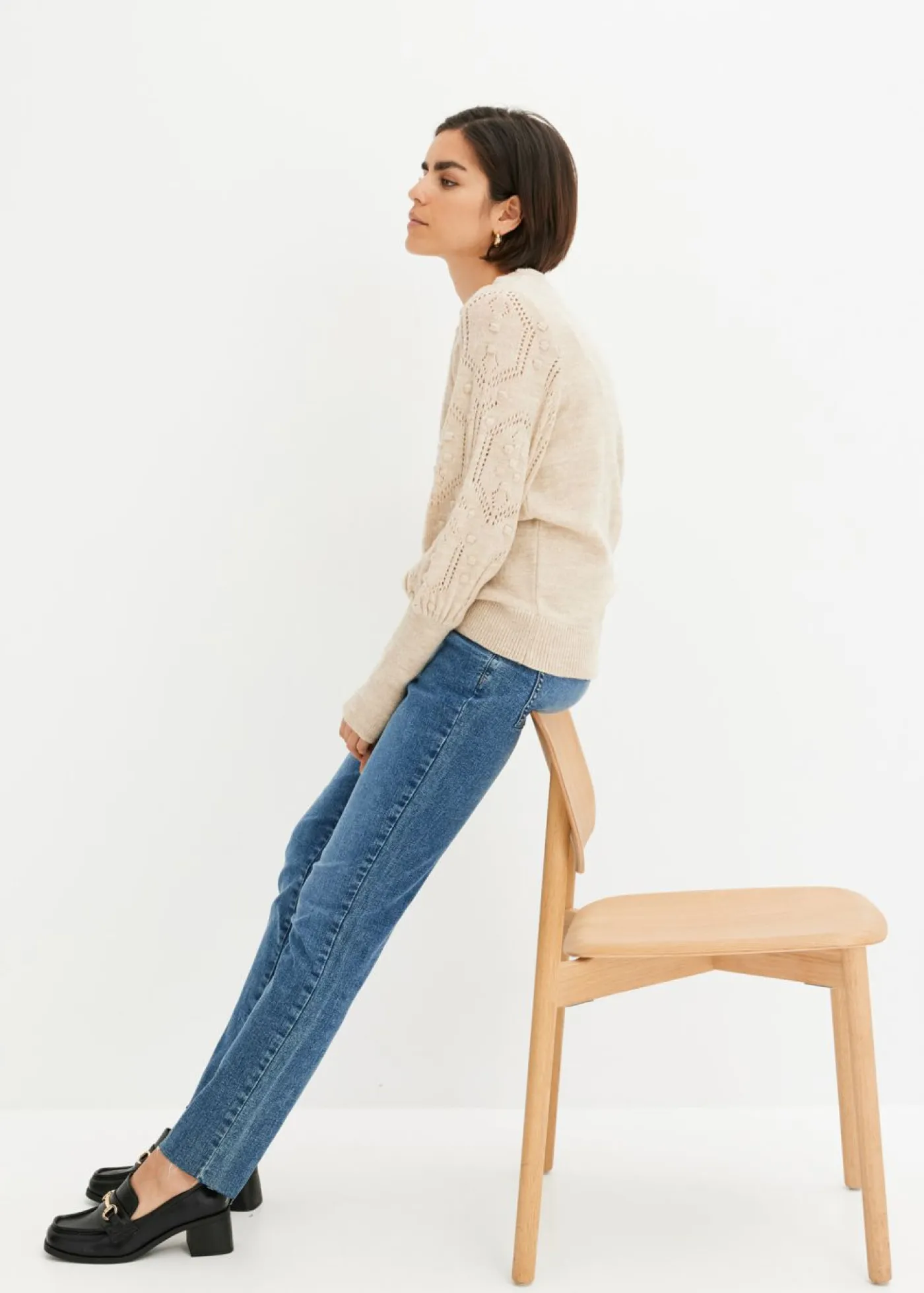 Online Jersey con patrón de ajour Mujer Jerséis|Ropa De Punto