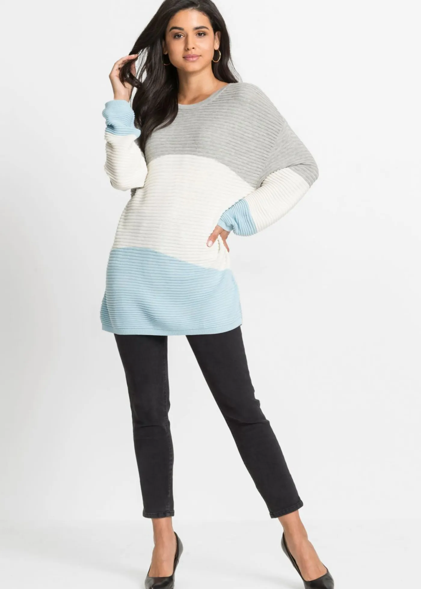 New Jersey con patrón de canalé Mujer Jerséis|Ropa De Punto