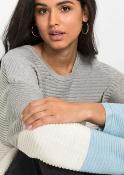 New Jersey con patrón de canalé Mujer Jerséis|Ropa De Punto