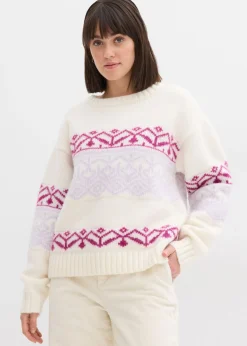 Outlet Jersey con patrón nórdico Mujer Jerséis|Ropa De Punto