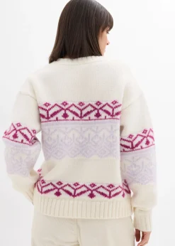 Outlet Jersey con patrón nórdico Mujer Jerséis|Ropa De Punto