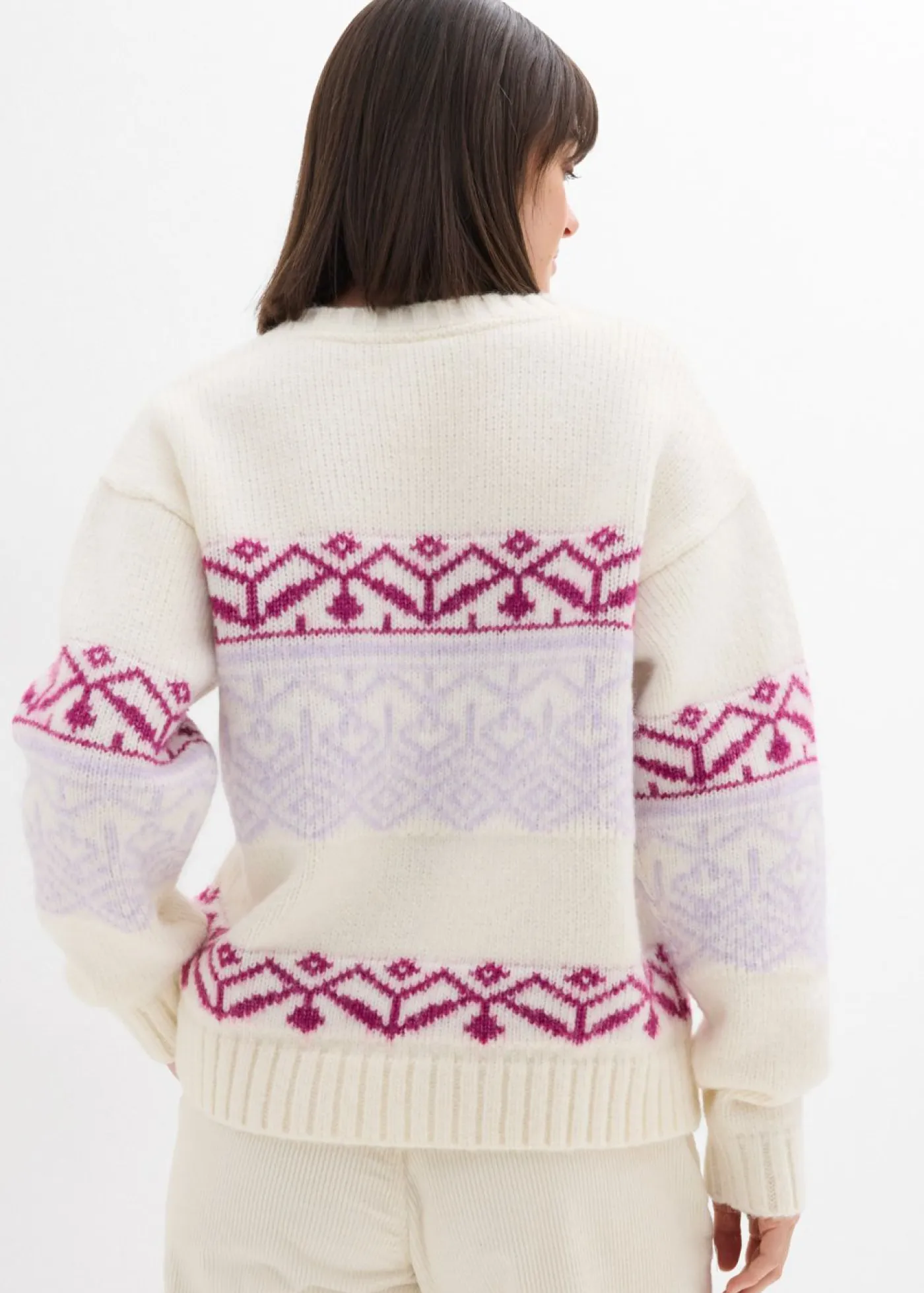 Outlet Jersey con patrón nórdico Mujer Jerséis|Ropa De Punto