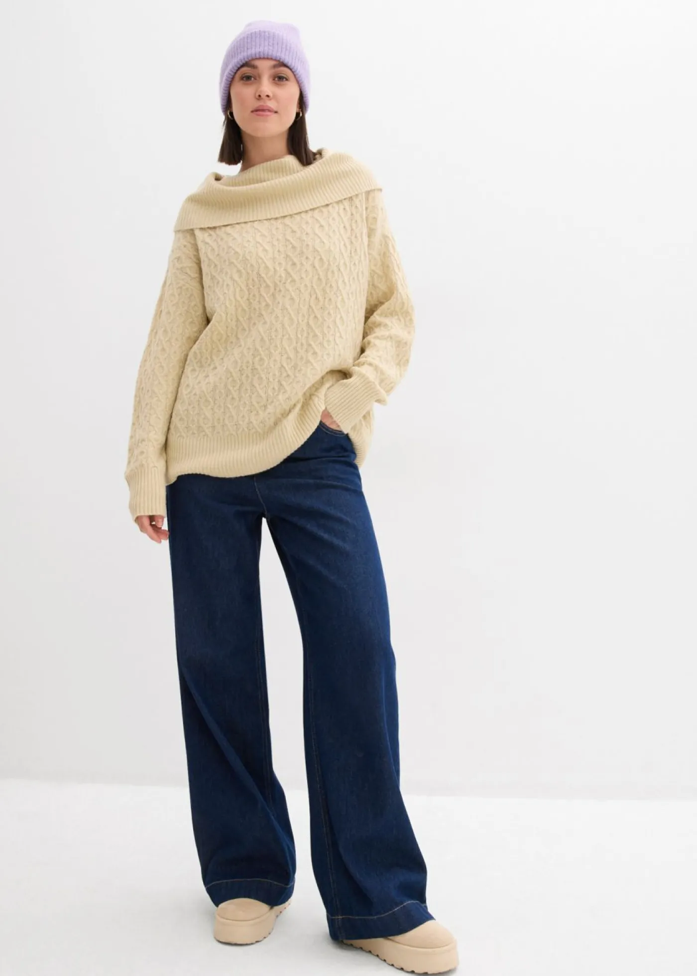 Best Jersey con patrón trenzado Mujer Jerséis|Ropa De Punto
