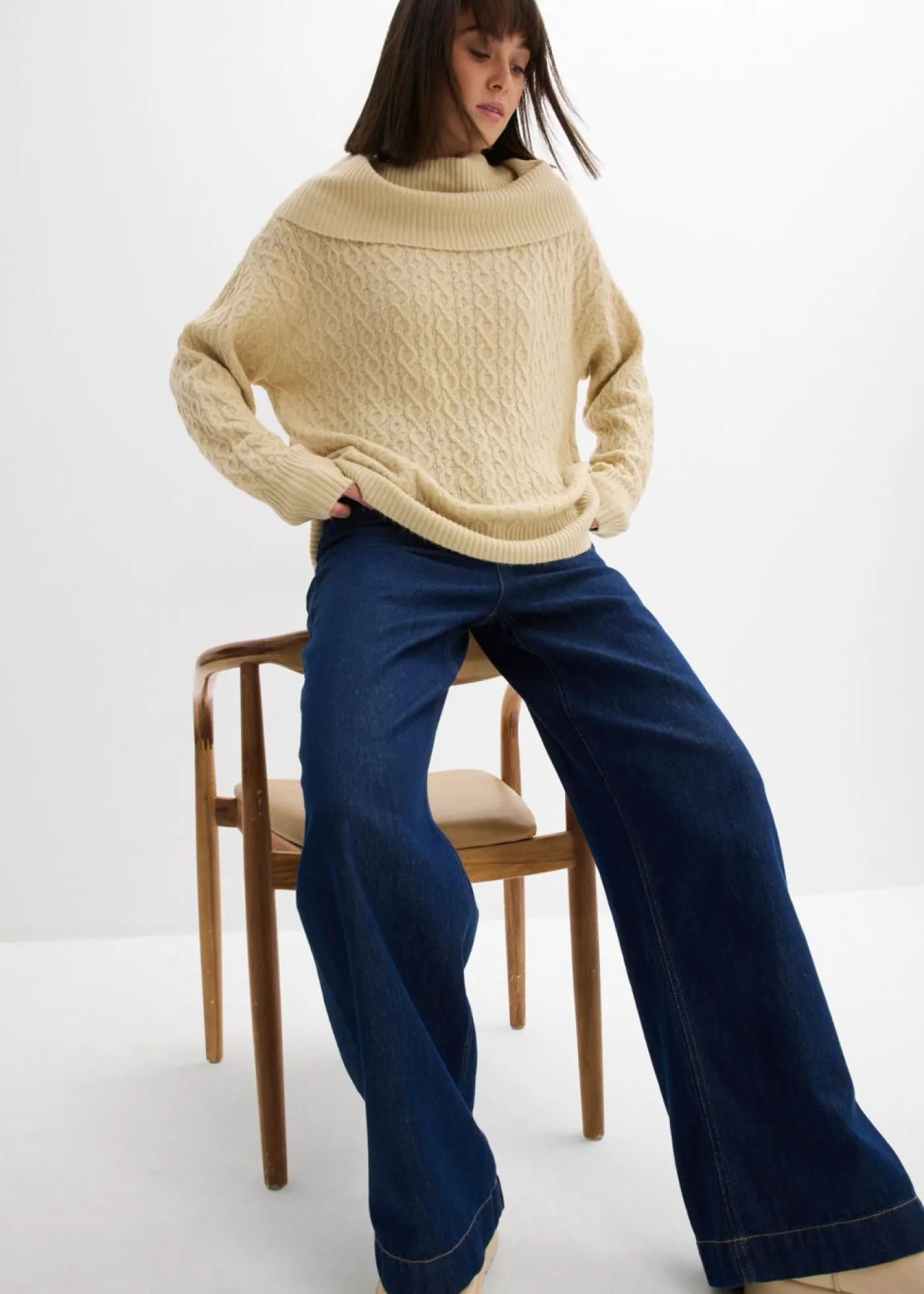 Best Jersey con patrón trenzado Mujer Jerséis|Ropa De Punto