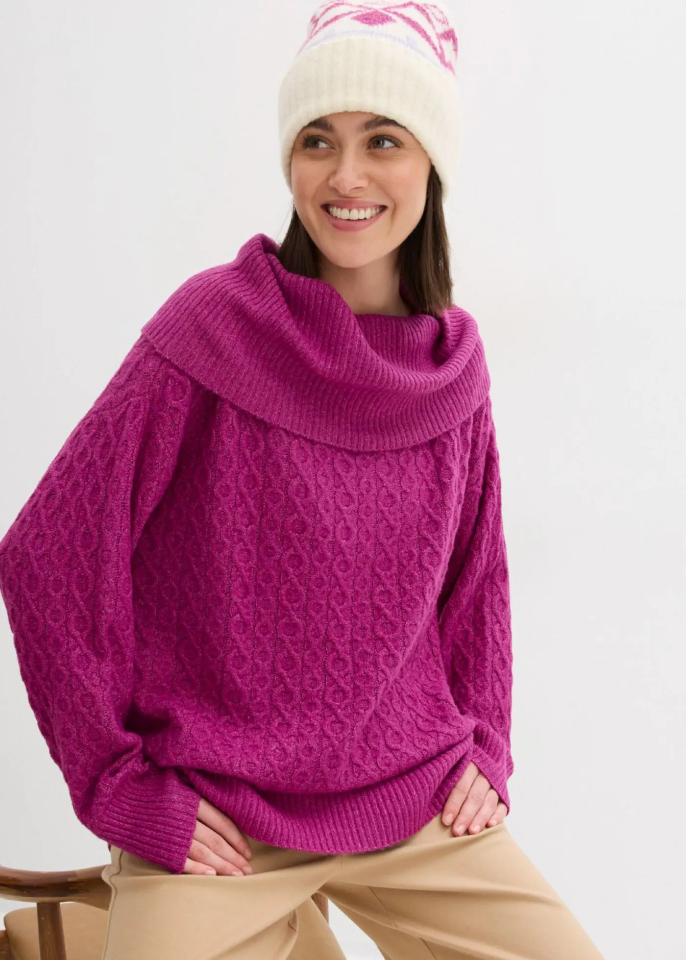 Clearance Jersey con patrón trenzado Mujer Jerséis|Ropa De Punto