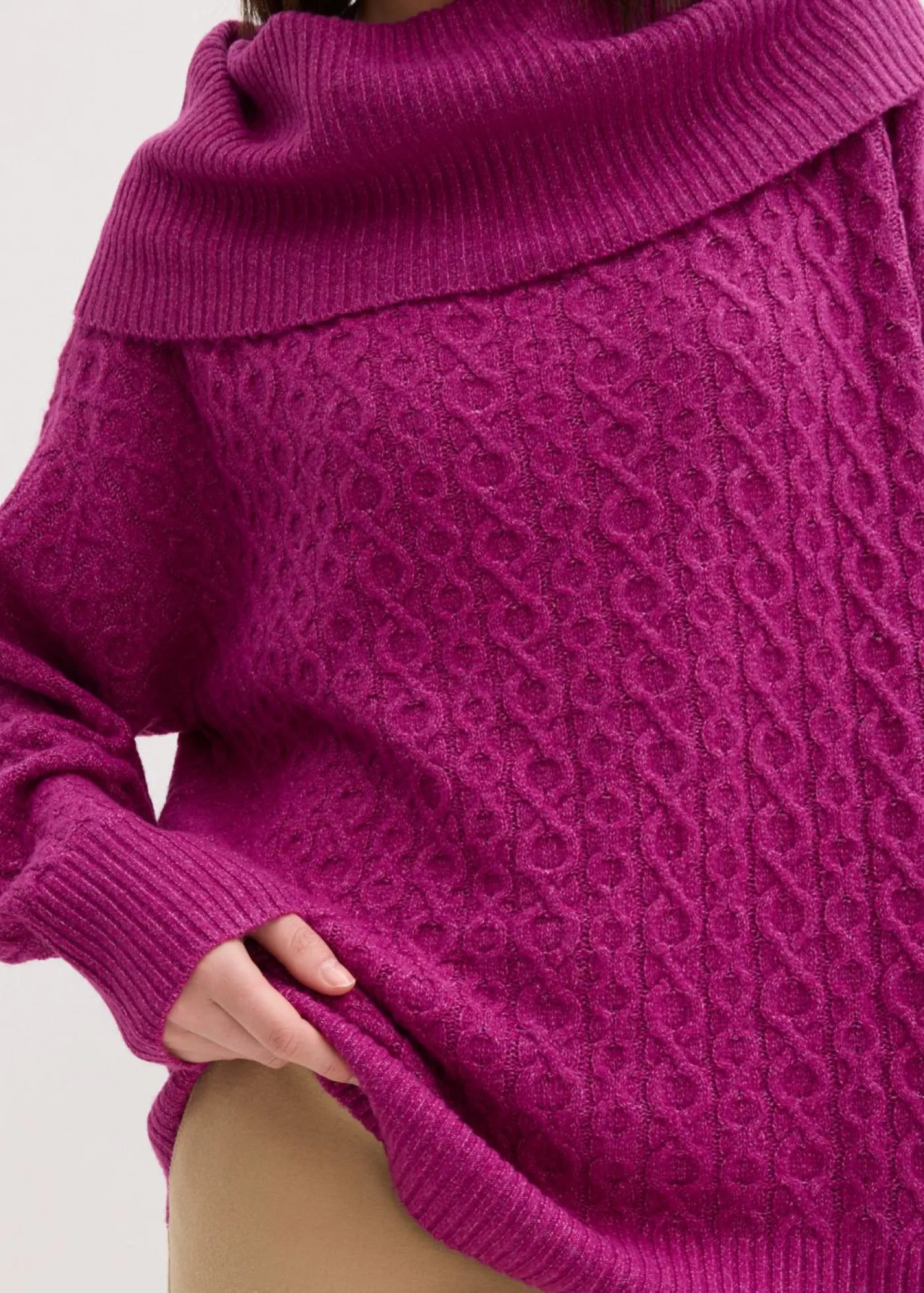 Clearance Jersey con patrón trenzado Mujer Jerséis|Ropa De Punto