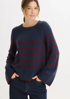 Clearance Jersey con rayas en contraste Mujer Jerséis|Ropa De Punto