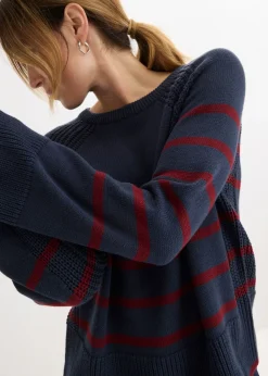 Clearance Jersey con rayas en contraste Mujer Jerséis|Ropa De Punto