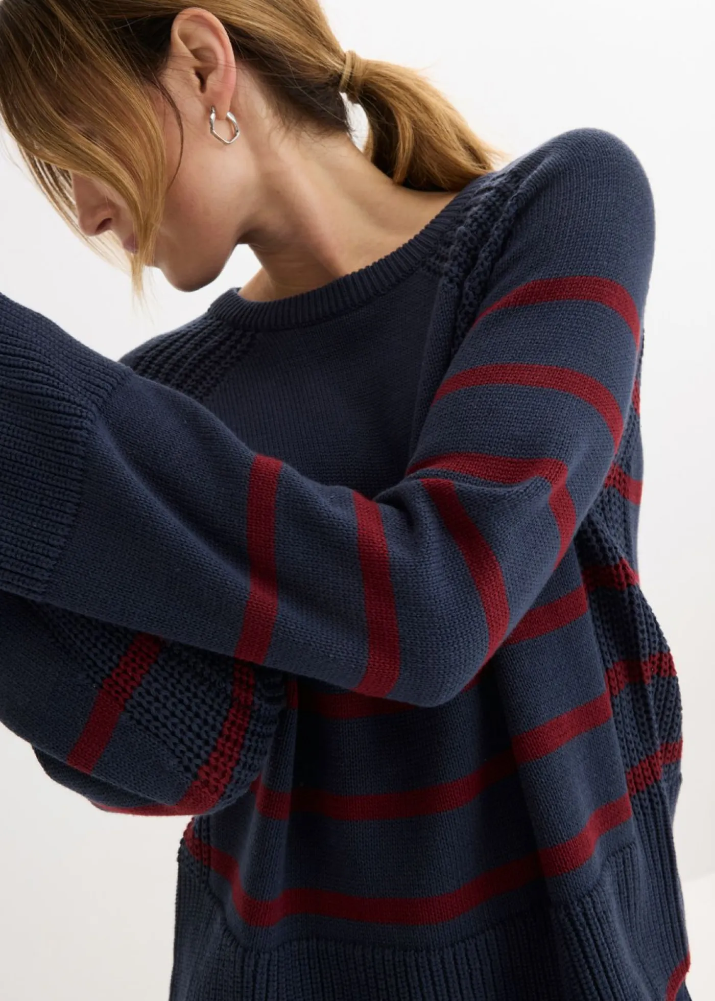 Clearance Jersey con rayas en contraste Mujer Jerséis|Ropa De Punto