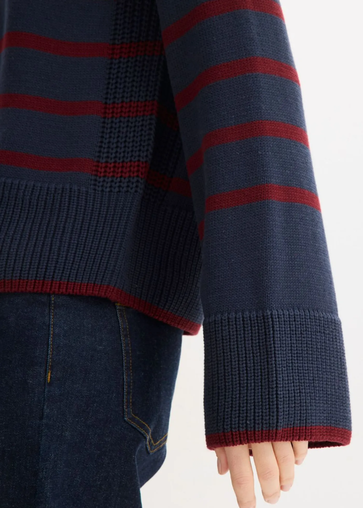 Clearance Jersey con rayas en contraste Mujer Jerséis|Ropa De Punto