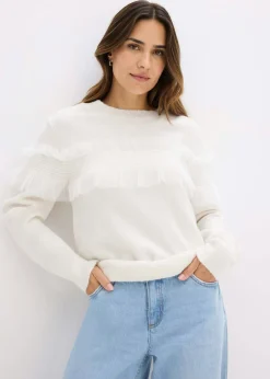 Best Jersey con volantes Mujer Jerséis|Ropa De Punto