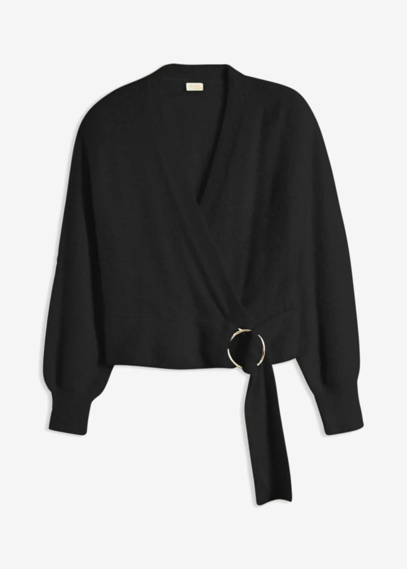 New Jersey cruzado con accesorio Mujer Jerséis|Ropa De Punto
