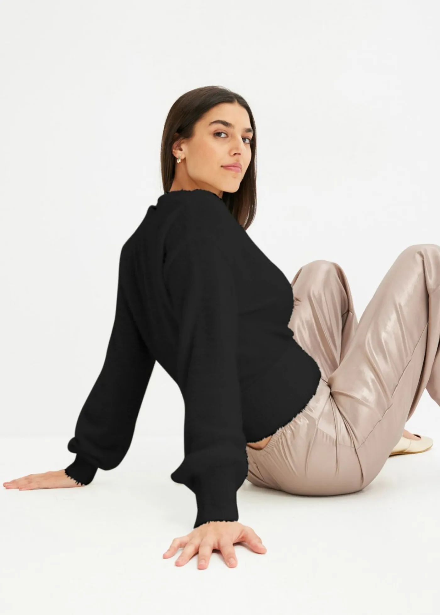 New Jersey cruzado con accesorio Mujer Jerséis|Ropa De Punto