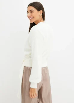 Jersey cruzado con accesorio Mujer Jerséis|Ropa De Punto