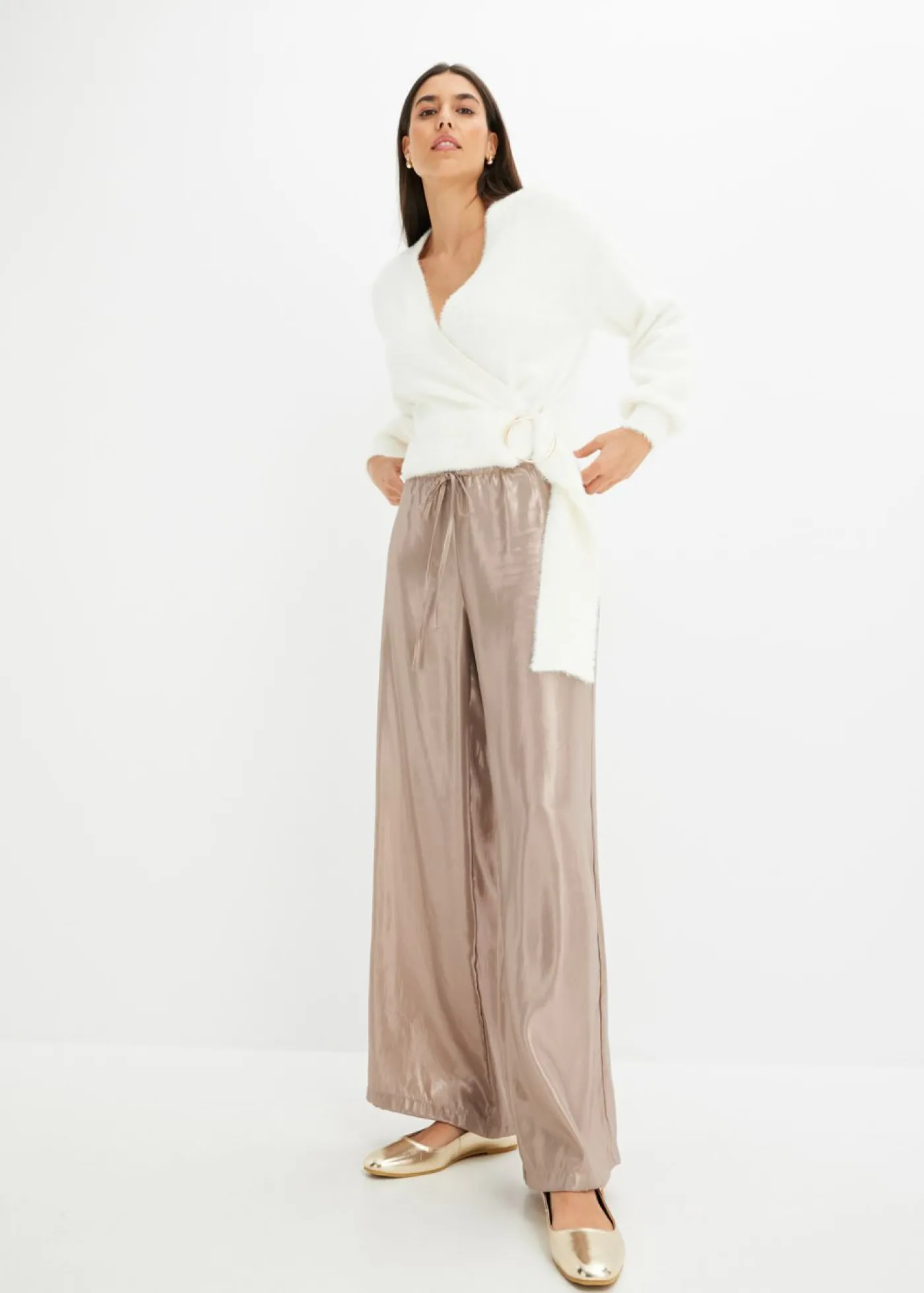 Jersey cruzado con accesorio Mujer Jerséis|Ropa De Punto
