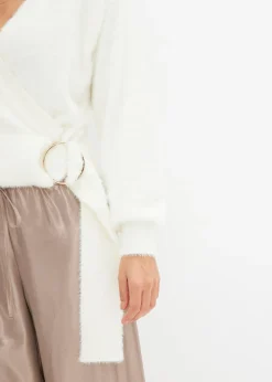 Jersey cruzado con accesorio Mujer Jerséis|Ropa De Punto