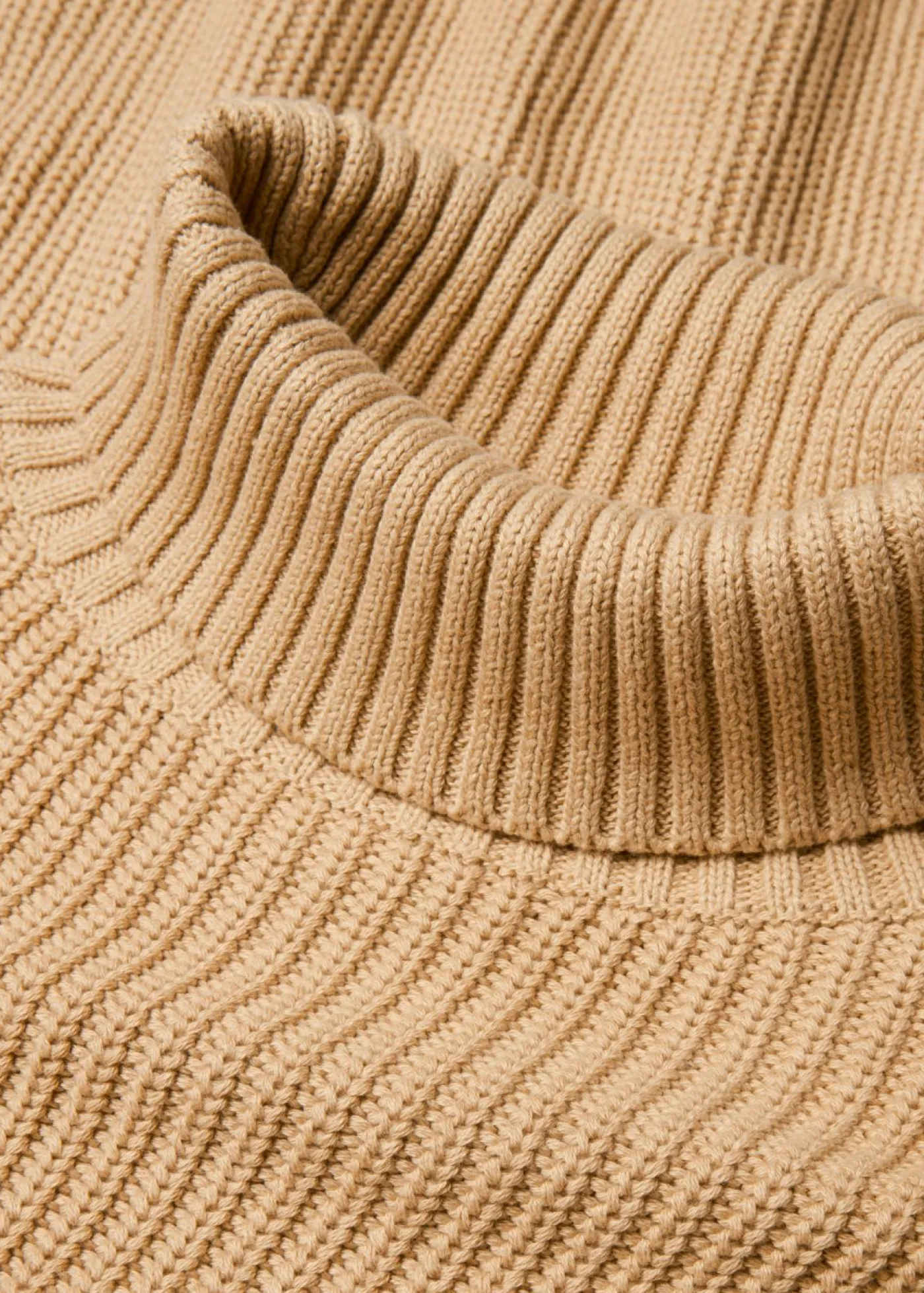 Hot Jersey de algodón puro con cuello vuelto Mujer Jerséis|Ropa De Punto