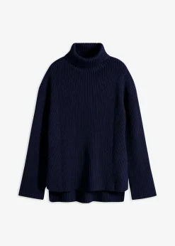 Best Jersey de algodón puro con cuello vuelto Mujer Jerséis|Ropa De Punto