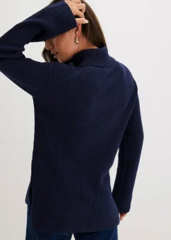 Best Jersey de algodón puro con cuello vuelto Mujer Jerséis|Ropa De Punto