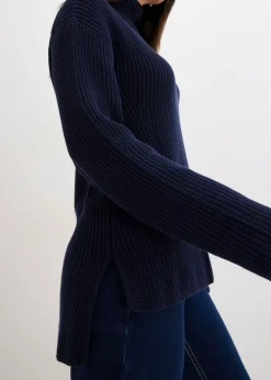 Best Jersey de algodón puro con cuello vuelto Mujer Jerséis|Ropa De Punto