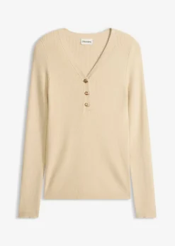 Hot Jersey de canalé con viscosa Mujer Jerséis|Ropa De Punto
