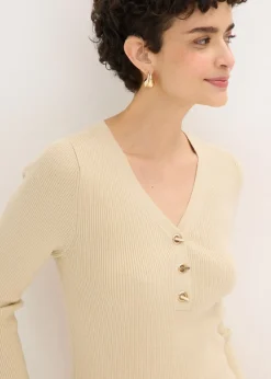 Hot Jersey de canalé con viscosa Mujer Jerséis|Ropa De Punto