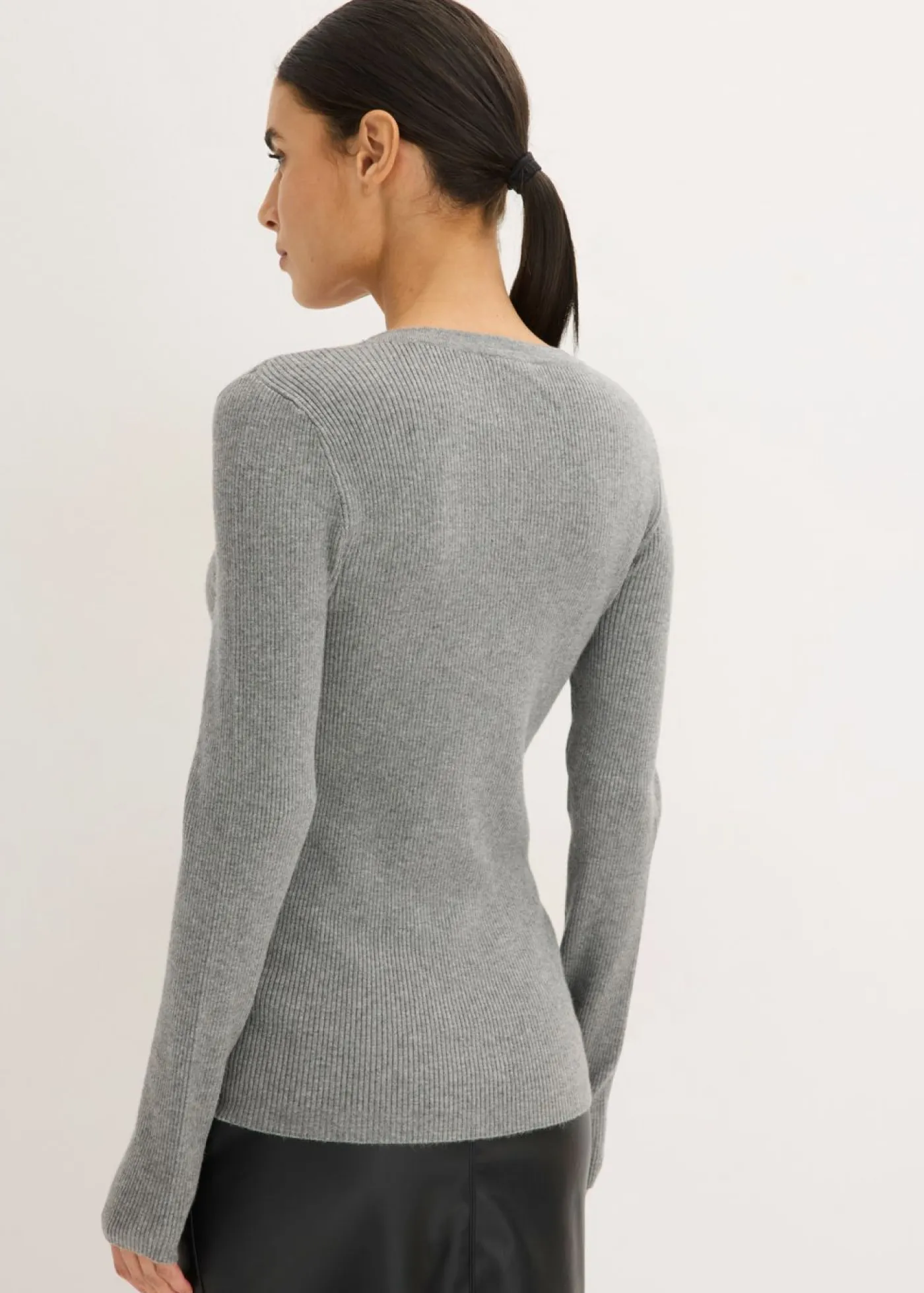 Sale Jersey de canalé con viscosa Mujer Jerséis|Ropa De Punto