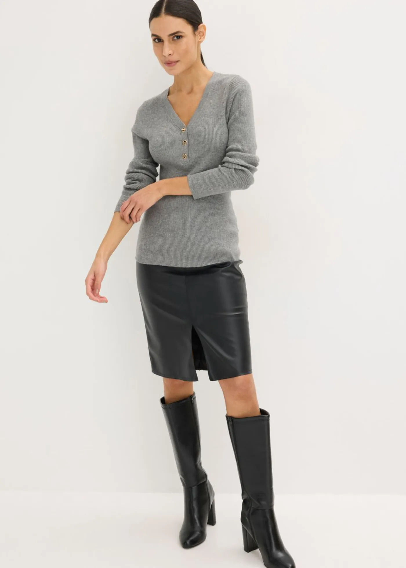 Sale Jersey de canalé con viscosa Mujer Jerséis|Ropa De Punto