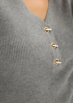 Sale Jersey de canalé con viscosa Mujer Jerséis|Ropa De Punto