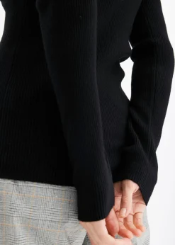 Outlet Jersey de canalé con viscosa Mujer Jerséis|Ropa De Punto