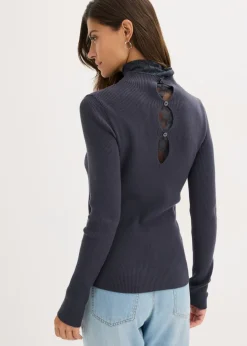 Best Jersey de canalé de mezcla de viscosa fluida Mujer Jerséis|Ropa De Punto