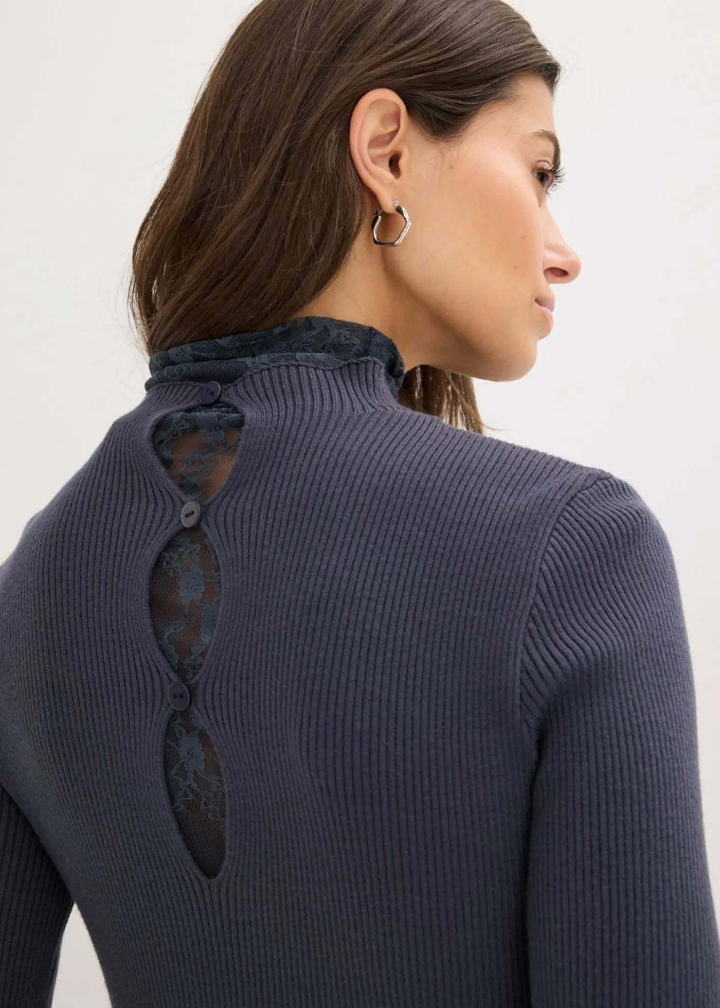 Best Jersey de canalé de mezcla de viscosa fluida Mujer Jerséis|Ropa De Punto