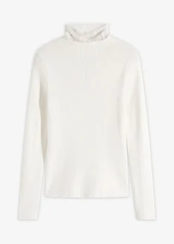 Clearance Jersey de canalé de mezcla de viscosa fluida Mujer Jerséis|Ropa De Punto