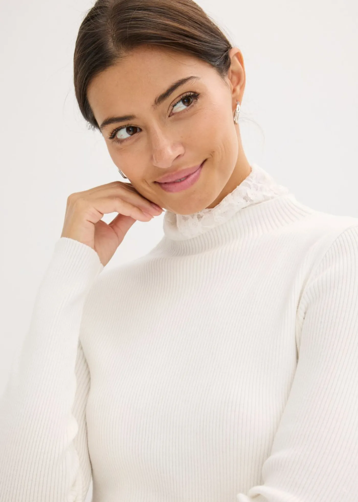 Clearance Jersey de canalé de mezcla de viscosa fluida Mujer Jerséis|Ropa De Punto