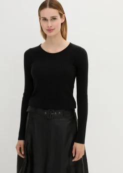 Hot Jersey de canalé en lana merina Mujer Premium|Jerséis