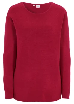 Jersey de canalé Milano con cuello redondo Mujer Jerséis|Ropa De Punto