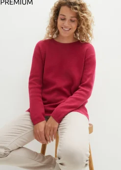 Jersey de canalé Milano con cuello redondo Mujer Jerséis|Ropa De Punto