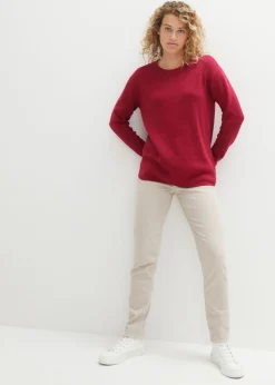 Jersey de canalé Milano con cuello redondo Mujer Jerséis|Ropa De Punto